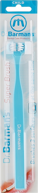 Dreiseitige Zahnbürste für Kinder blau - Dr. Barman's Superbrush Child — Bild N1