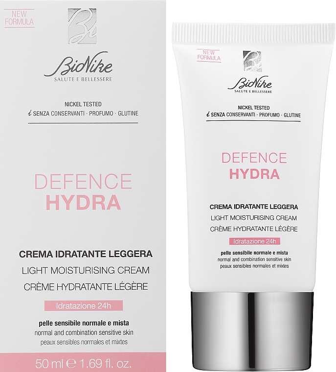 Leichte Feuchtigkeitscreme für das Gesicht - BioNike Defense Hydra Light Moisturizing Cream — Bild N1