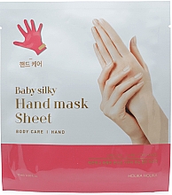 Düfte, Parfümerie und Kosmetik Feuchtigkeitsspendende Tuchmaske für Hände mit Sheabutter, Avocadoöl und Honig - Holika Holika Baby Silky Hand Mask Sheet