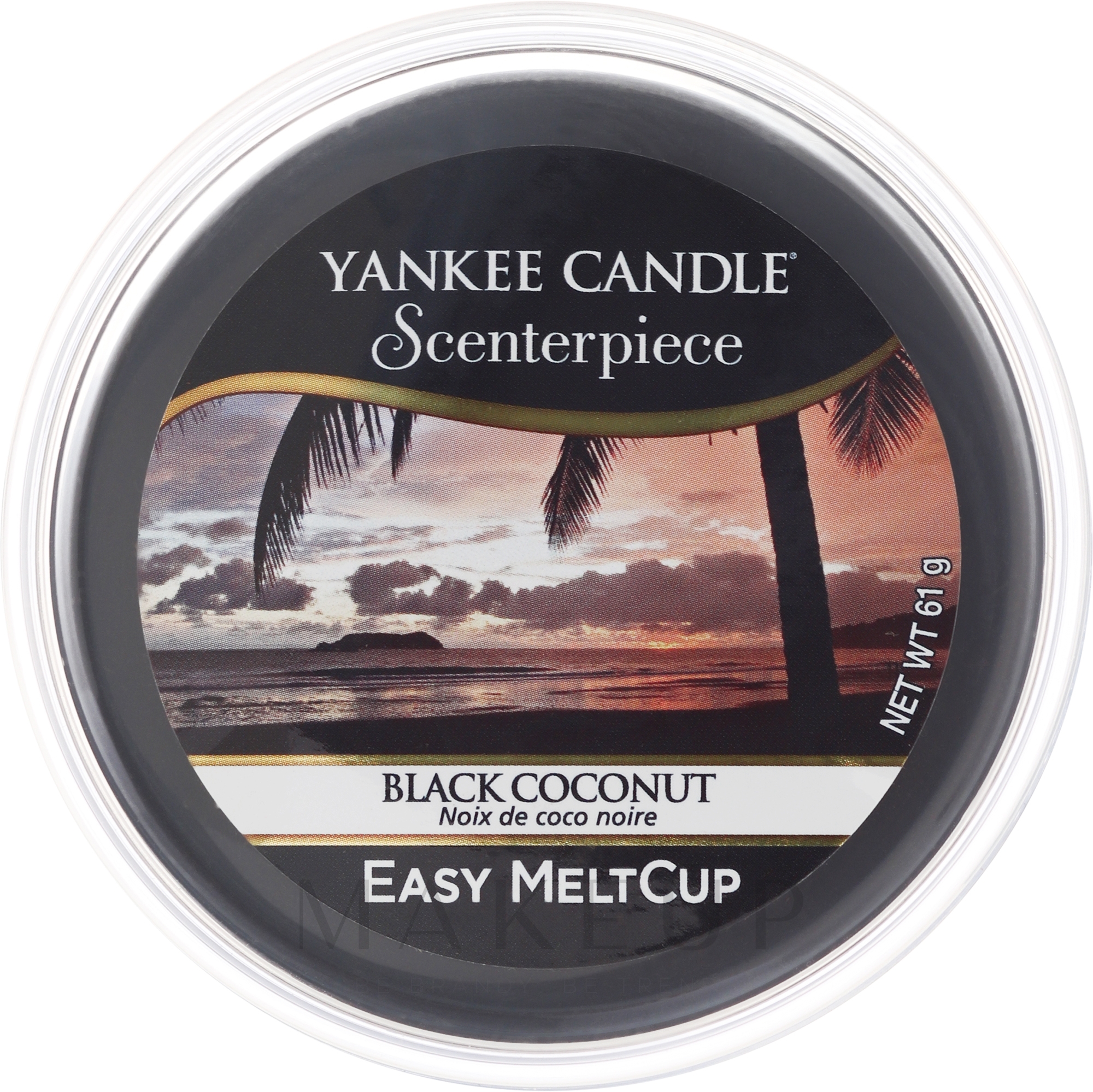 Tart-Duftwachs Black Coconut - Yankee Candle Black Coconut Melt Cup — Bild 61 g