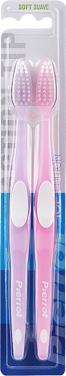 Zahnbürste weich lila und rosa 2 St. - Pierrot Action Tip Soft — Bild N1