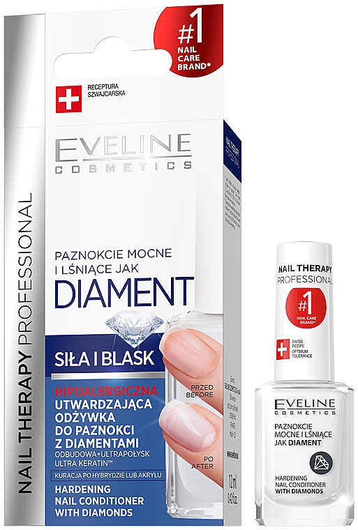 Stärkungsmittel für die Nägel mit Diamanten - Eveline Cosmetics Nail Therapy Professional 
