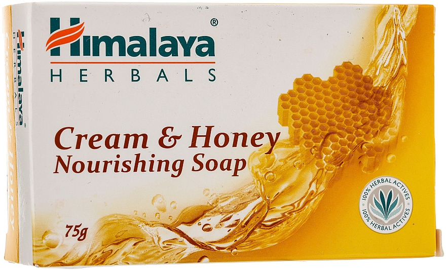 Nährende Seife mit Honig und Milch für normale und trockene Haut - Himalaya Herbals Cream Honey Soap