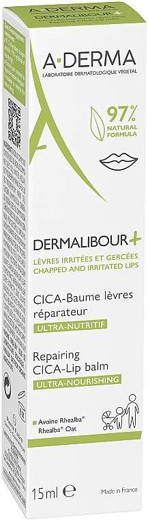 Lippenbalsam - A-Derma Dermalibour Reparing Cica Lip Balm — Bild N3