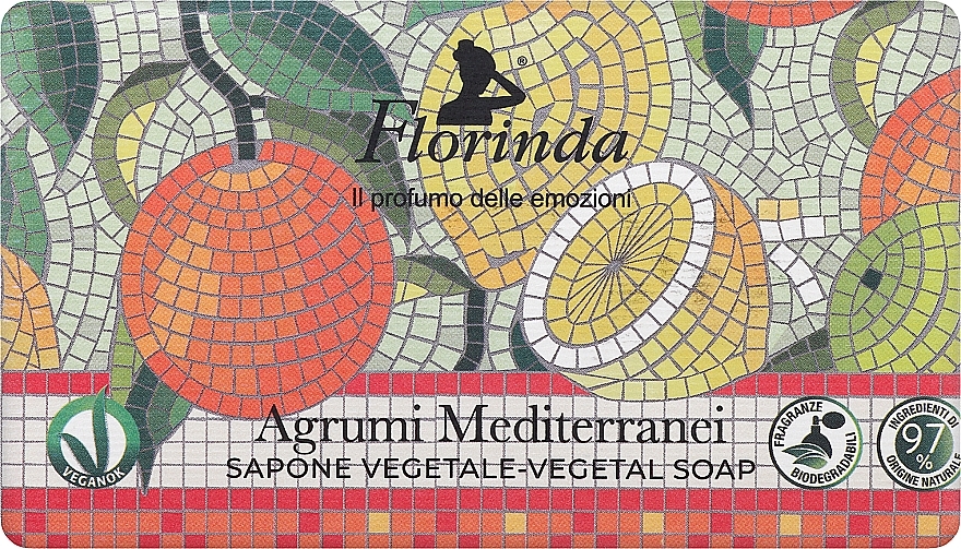 Seife Zitrusfrüchte - Florinda Mosaici Italiani Vegetal Soap — Bild N1