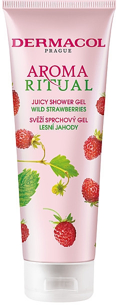 Duschgel mit Erdbeere - Dermacol Aroma Ritual Wild Strawberries Juicy Shower Gel — Bild N1