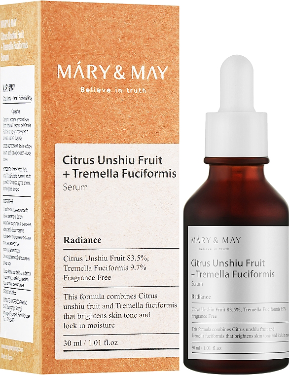 Serum mit grünem Mandarinenextrakt und Tremella-Pilzen - Mary & May Citrus Unshiu + Tremella Fuciformis Serum — Bild N2