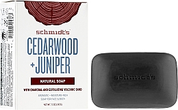 Düfte, Parfümerie und Kosmetik Parfümierte Körperseife - Schmidt's Naturals Bar Soap Cedarwood Juniper With Charcoal
