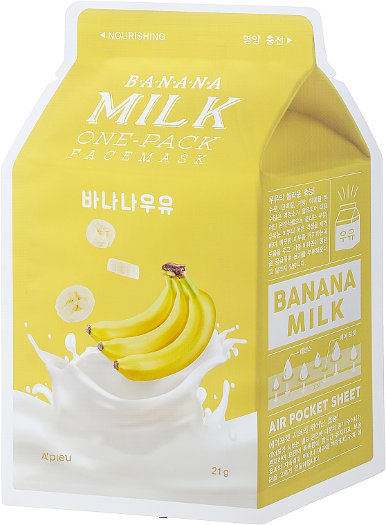 Nährende Gesichtsmaske mit Banane - A'Pieu Milk One-Pack Nourishing Banana