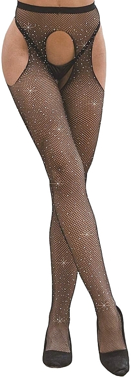 Erotische Netzstrumpfhose schwarz - Lolita Accessories  — Bild N1