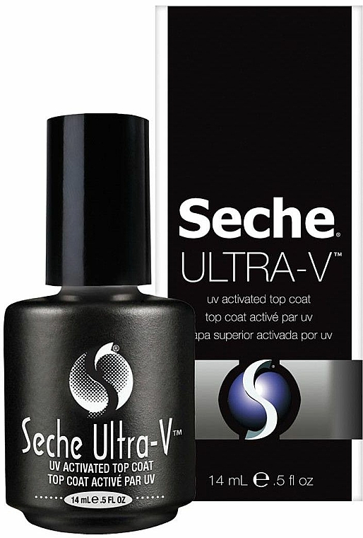 Langanhaltendes UV-Versiegelungsgel mit Glanz-Effekt - Seche Vite Ultra-V Top Coat — Bild N1