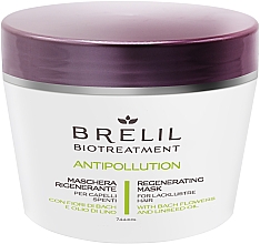 Regenerierende Maske für schwaches Haar mit Bachblüten und Leinsamenöl - Brelil Bio Treatment Antipollution Regenerating Mask — Bild N1