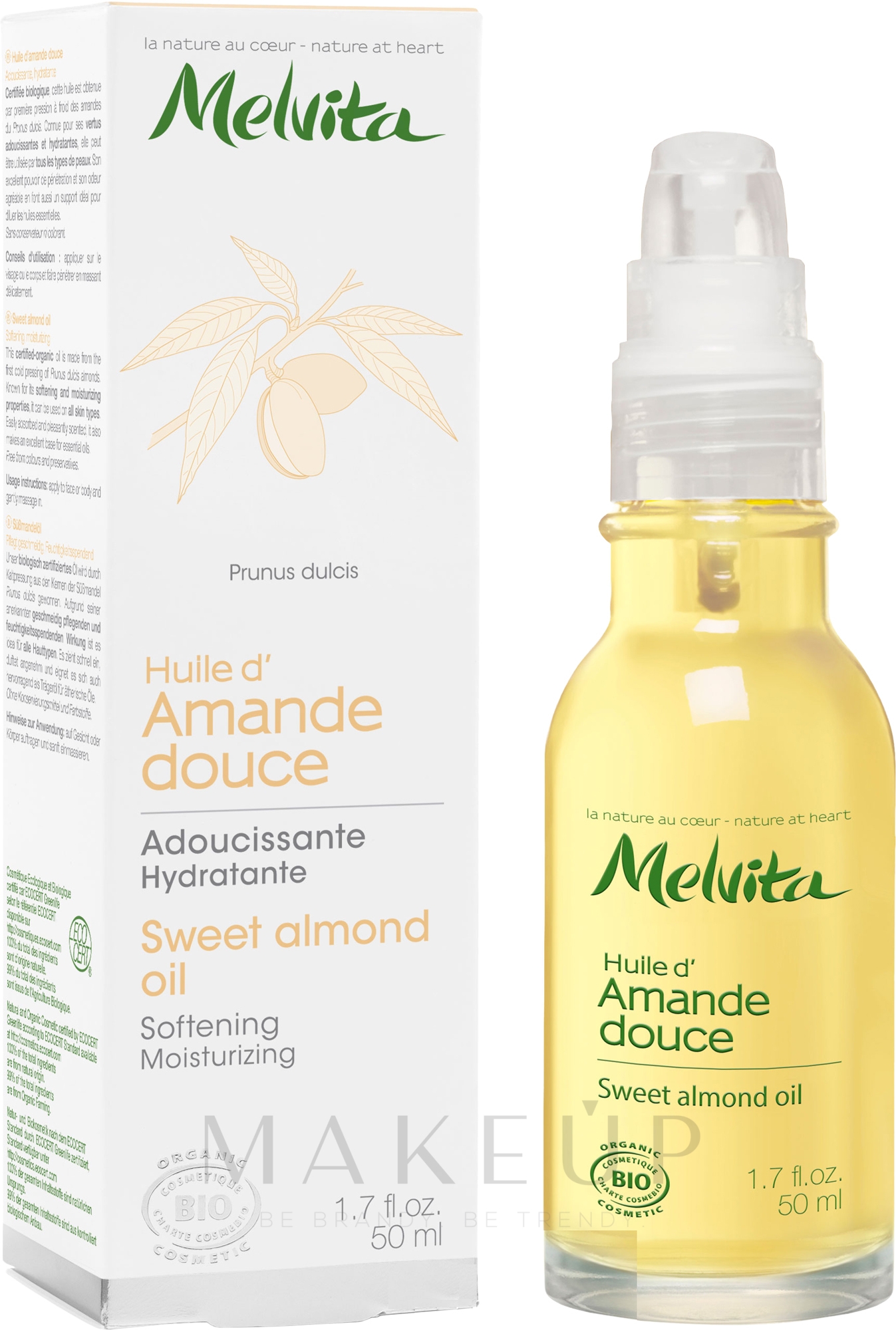 Süßmandelöl für das Gesicht - Melvita Huiles De Beaute Sweet Almond Oil — Bild 50 ml