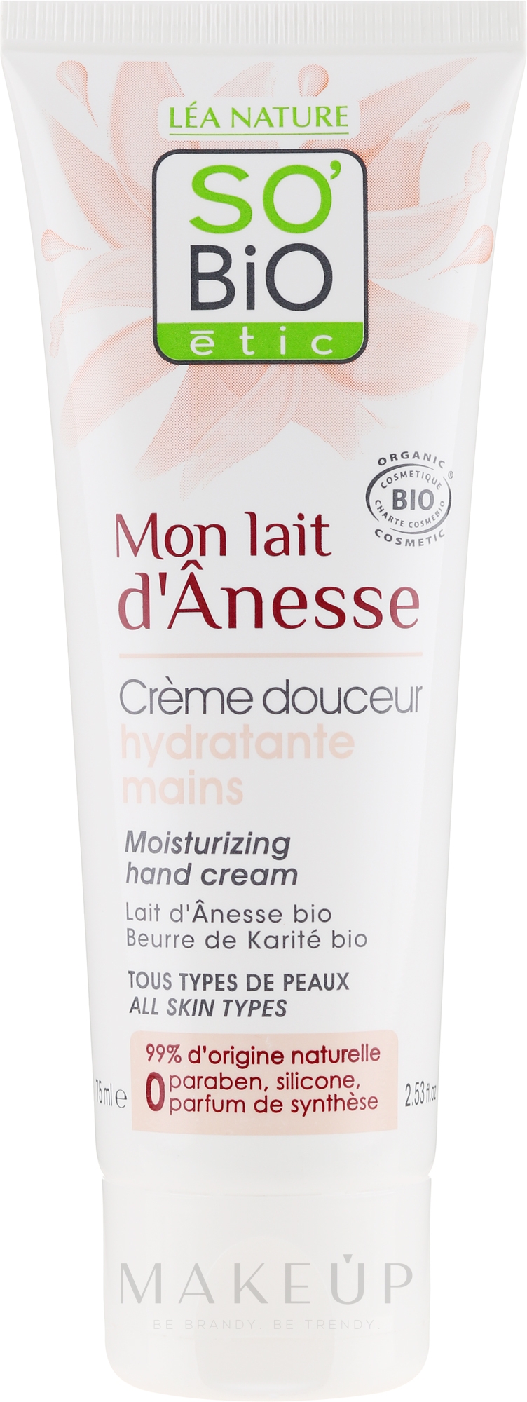 Feuchtigkeitsspendende Handcreme - So'Bio Etic Mon Lait d'Anesse Moisturizing Hand Cream — Bild 75 ml