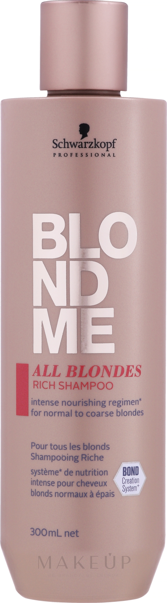 Reichhaltiges regenerierendes Shampoo für blonde Haare bei allen Haartypen - Schwarzkopf Professional Blondme All Blondes Rich Shampoo — Bild 300 ml