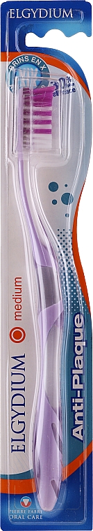 Zahnbürste mittel Anti-Plaque violett - Elgydium Anti-Plaque Medium Toothbrush — Bild N1