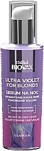 Düfte, Parfümerie und Kosmetik Feuchtigkeitsserum für blondes und graues Haar mit Hyaluronsäure - L'biotica Biovax Ultra Violet For Blonds Night Serum