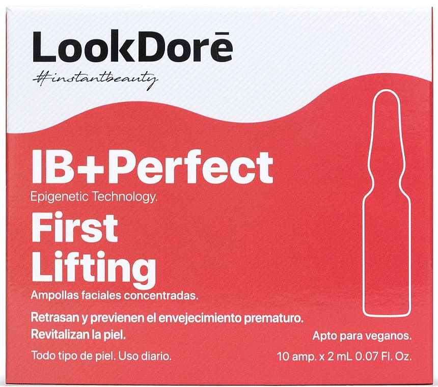 Konzentriertes Serum in Ampullen für das Gesicht - LookDore IB+Perfect First Lifting Ampoules — Bild N1