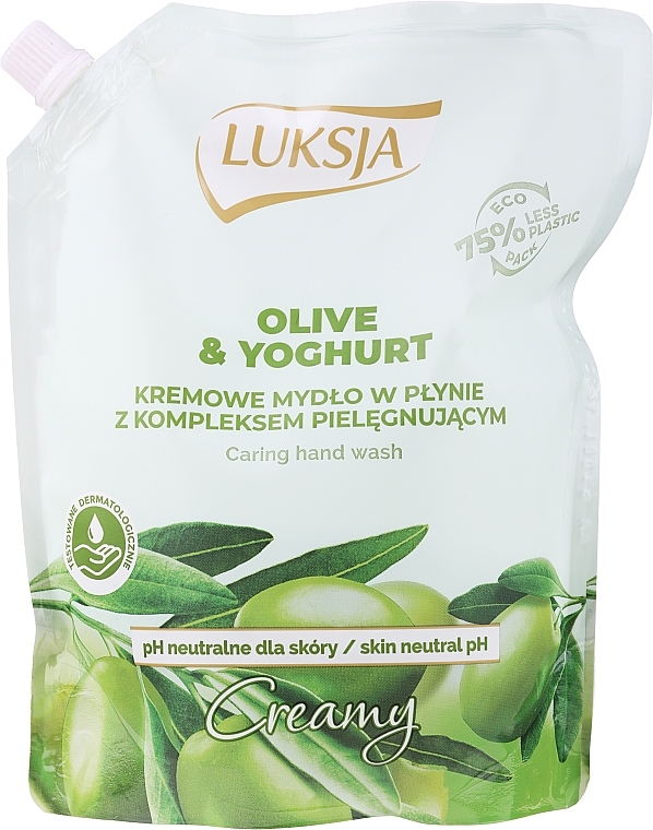 Flüssigseife (Doypack) - Luksja Creamy Olive &Yoghurt Cream Soap  — Bild N1