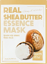 Nährende und beruhigende Tuchmaske mit Sheabutter - FarmStay Real Shea Butter Essence Mask — Bild N1
