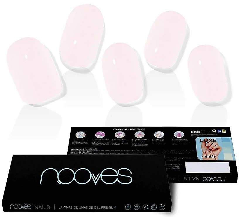 Nagellack-Aufkleber-Set - Nooves Premium Luxe Solid Pale Rose — Bild N1