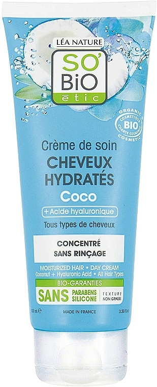 Haarcreme - So'Bio Etic Coconut Moisturized Hair Care Cream — Bild N1