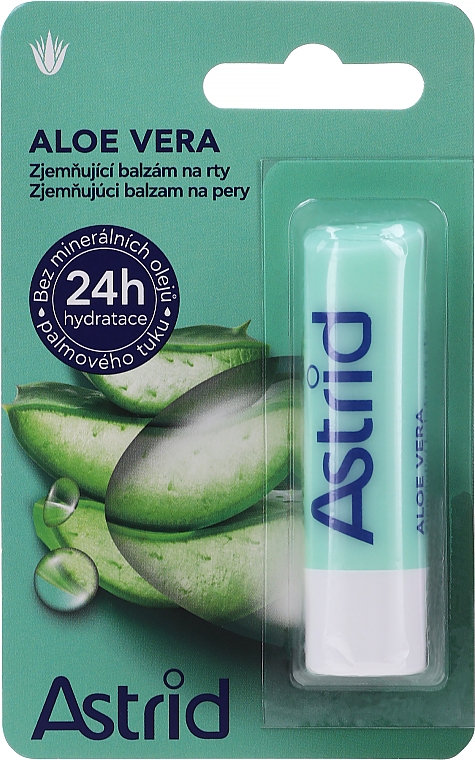 Feuchtigkeitsspendender Lippenbalsam mit Aloe Vera - Astrid Moisturizing Aloe Vera Lip Balm 24H — Bild N1