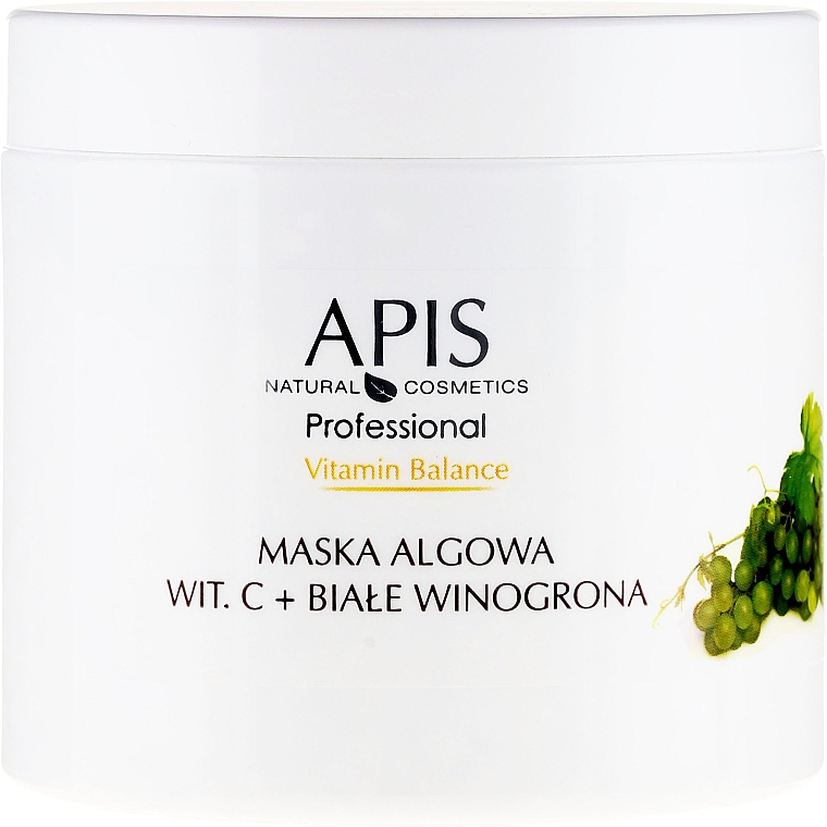 Alginatmaske für das Gesicht mit Vitamin C und weißer Weintraube - APIS Professional Vitamin-Balance Algae Mask — Bild N1