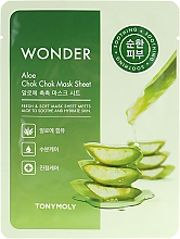 Düfte, Parfümerie und Kosmetik Tuchmaske für das Gesicht mit Aloe-Extrakt - Tony Moly Wonder Aloe Chok Chok Mask Sheet