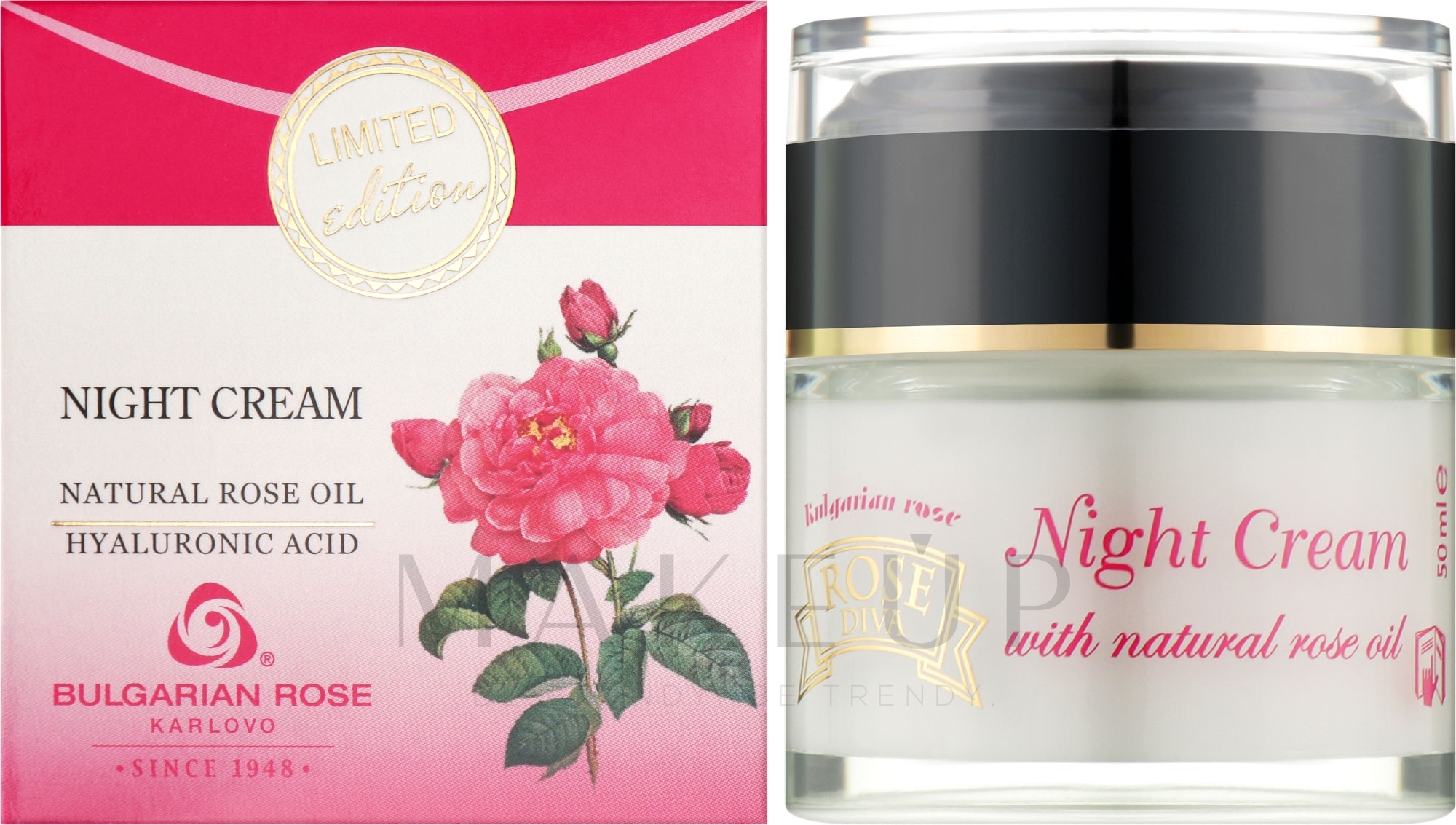 Nachtcreme für das Gesicht - Bulgarian Rose Rose Diva Night Cream — Bild 50 ml