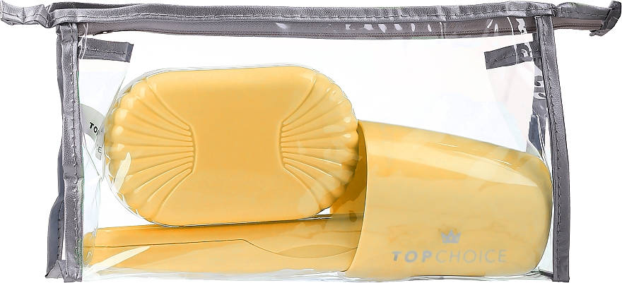 Reiseset 41372 gelb mit grauer Kosmetiktasche - Top Choice Set (Accessoires 4 St.) — Bild N1