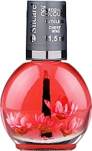 Nagel- und Nagelhautöl mit Blumen - Silcare Cuticle Oil Cherry Wine — Bild N1