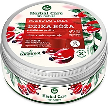 Düfte, Parfümerie und Kosmetik Regenerierende Körperbutter mit wilder Rose und Perillaöl - Farmona Herbal Care Wild Rose with Perilla Oil