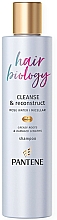 Regenerierendes Shampoo mit Rosenwasser für strapaziertes Haar - Pantene Pro-V Hair Biology Cleanse & Reconstruct Shampoo — Bild N1