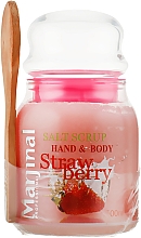 Düfte, Parfümerie und Kosmetik Salzpeeling für Hände und Körper mit Erdbeere - Marjinal Hand&Body Strawberry Salt Scrub