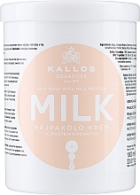 Haarmaske mit Milchproteinen - Kallos Cosmetics Hair Mask Milk Protein — Bild N1