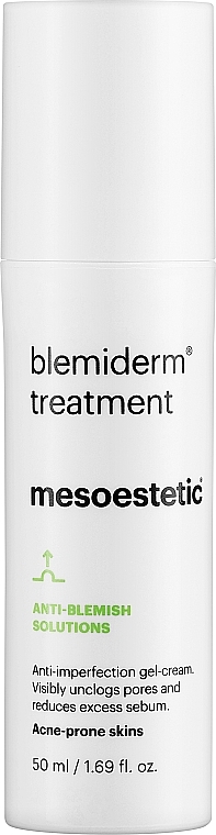 Nachtcreme-Gel für fettige und zu Akne neigende Haut - Mesoestetic Blemiderm Treatment  — Bild N1