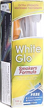 Zahnpflege-Set - White Glo Smokers Formula (Zahnpasta 100ml + Zahnbürste blau + Interdentalzahnstocher) — Bild N1