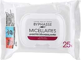 Make-up-Entfernungstücher 25 St. - Byphasse Make-up Remover Micellar Solution Sensitive Skin Wipes — Bild N1