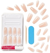 Set für künstliche Nägel mit Kleber L - Kiss Bare But Better Nails Nude Drama — Bild N3