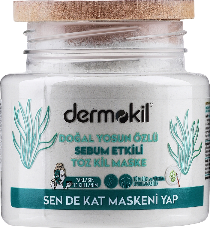 Tonmaske mit Algenpulver - Dermokil Seaweed Powder Clay Mask — Bild N1
