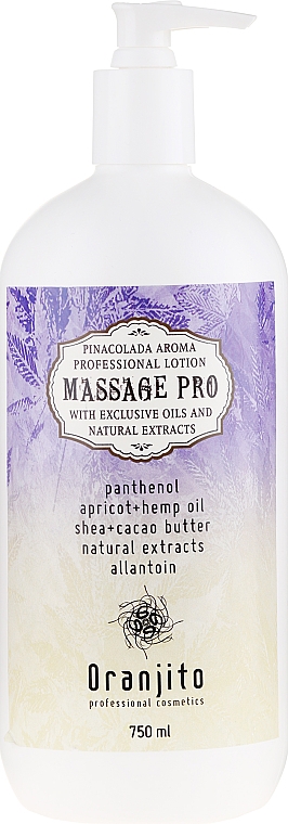 Massage Milch Pina Colada - Oranjito Massage Pro Pina Colada Massage Body Milk — Bild N1