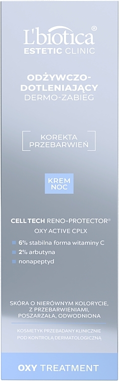 Nährende und sauerstoffspendende Nachtcreme - L'biotica Estetic Clinic OXY Treatment  — Bild N3