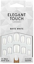 Düfte, Parfümerie und Kosmetik Falsche Fingernägel - Elegant Touch Quite White False Nails