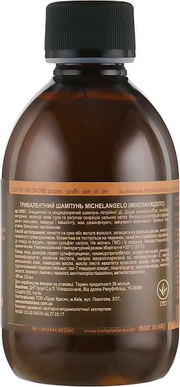 Trivalentes Shampoo - Barba Italiana Michelangelo Shampoo — Bild N4