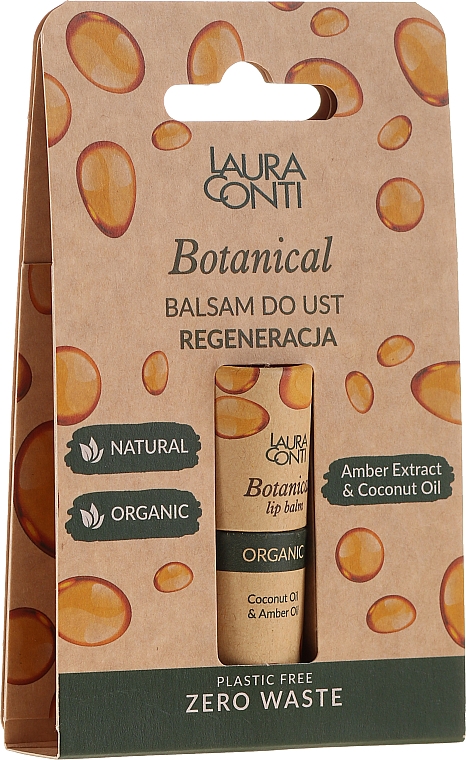 Regenerierender Lippenbalsam mit Bernsteinextrakt und Kokosnussöl - Laura Conti Botanical Lip Balm — Bild N1