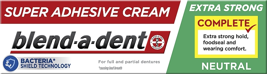 Haftcreme für Zahnprothese - Blend-A-Dent Super Adhesive Cream Neutral Complete