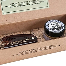 Düfte, Parfümerie und Kosmetik Schnurrbart-Pflegeset - Captain Fawcett Moustache Wax & Folding Pocket Moustache Comb (CF.87T) (Schnurrbartwachs 15ml + Schnurrbartkamm 1 St.)