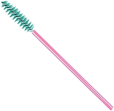 Pinsel für Wimpern und Augenbrauen türkis mit pinkfarbenem Griff - Clavier — Bild N3