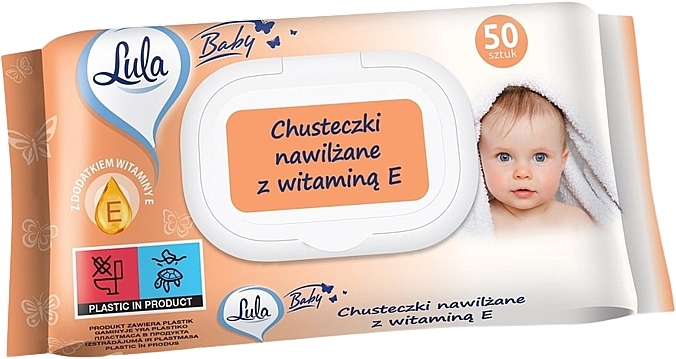 Feuchttücher für Babys mit Vitamin E 50 St. - LULA Baby — Bild N1